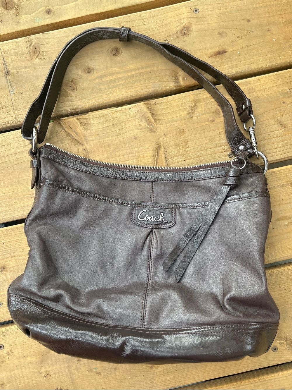 Coach Brown Leather F19726 Shoulder Crossbody Purse